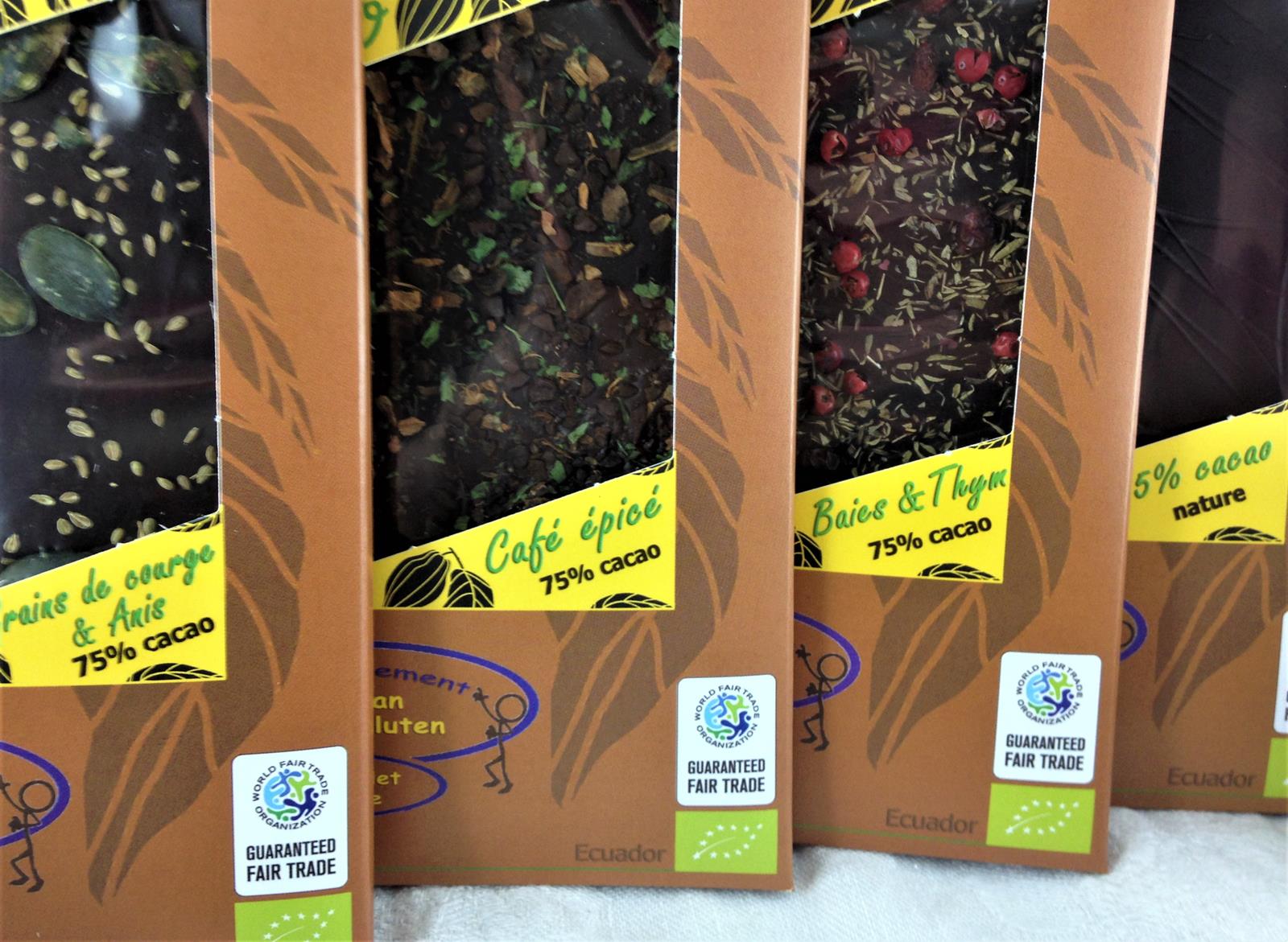 Tablette de chocolat bio – Nature 75 % de cacao - Bouga Cacao