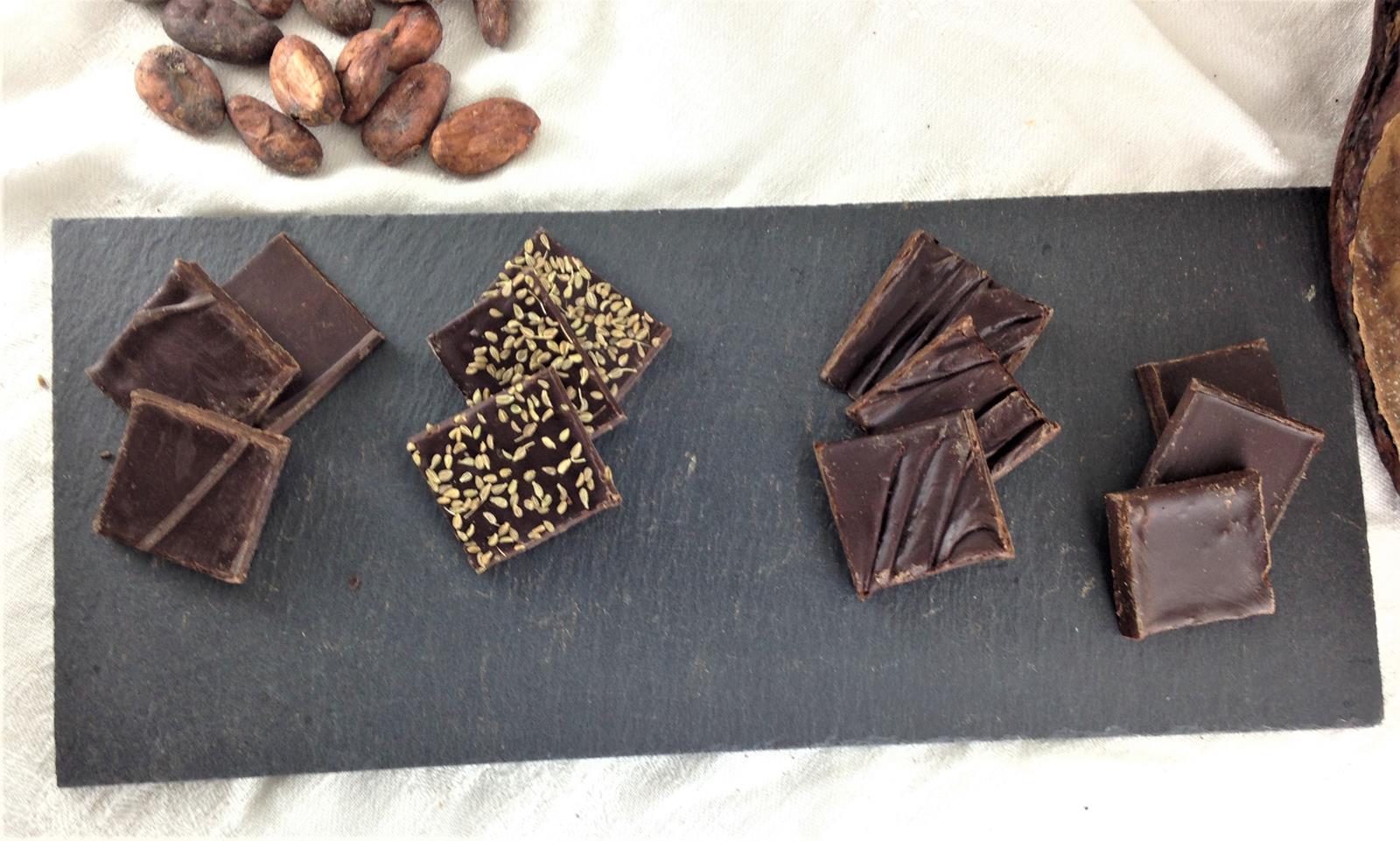 Lot de 3 boites de dégustation de Chocolat bio 75% cacao - Bouga Cacao